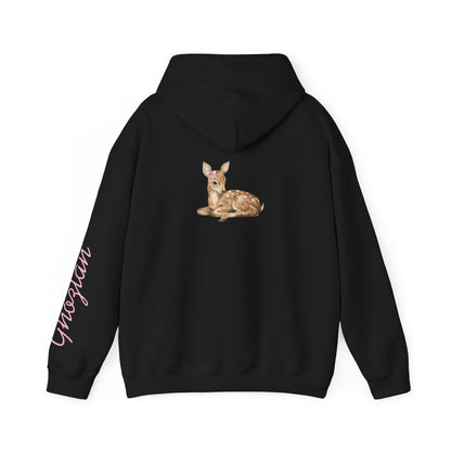 هودي بطبعة زهور الظبي — Arabic 'غزلان' Cute Deer Graphic Sweatshirt