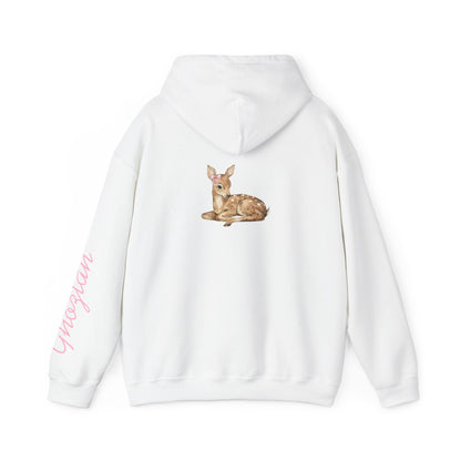 هودي بطبعة زهور الظبي — Arabic 'غزلان' Cute Deer Graphic Sweatshirt