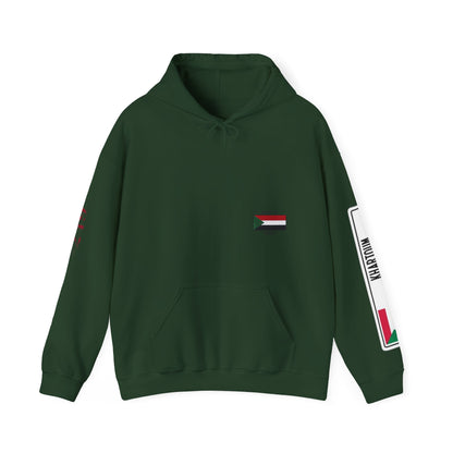 Sudan Collage Hoodie – Arabic Calligraphy Passport Art Pullover